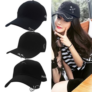 Mũ bóng chày unisex kiểu hiphop có khuyên