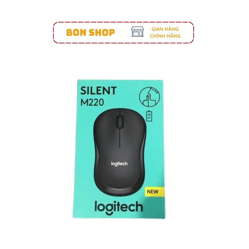 Chuột Silent M220 chống ồn không tiếng click kích thước nhỏ gọn dùng cho máy tính và laptop - Bonshop