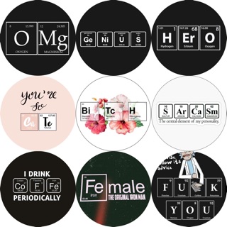 Giá đỡ điện thoại popsocket Sarcasm nguyên tố hoá học
