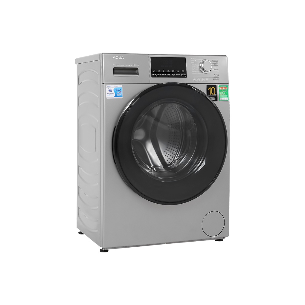 Máy giặt Aqua cửa ngang 9 kg màu bạc AQD-D900F.S