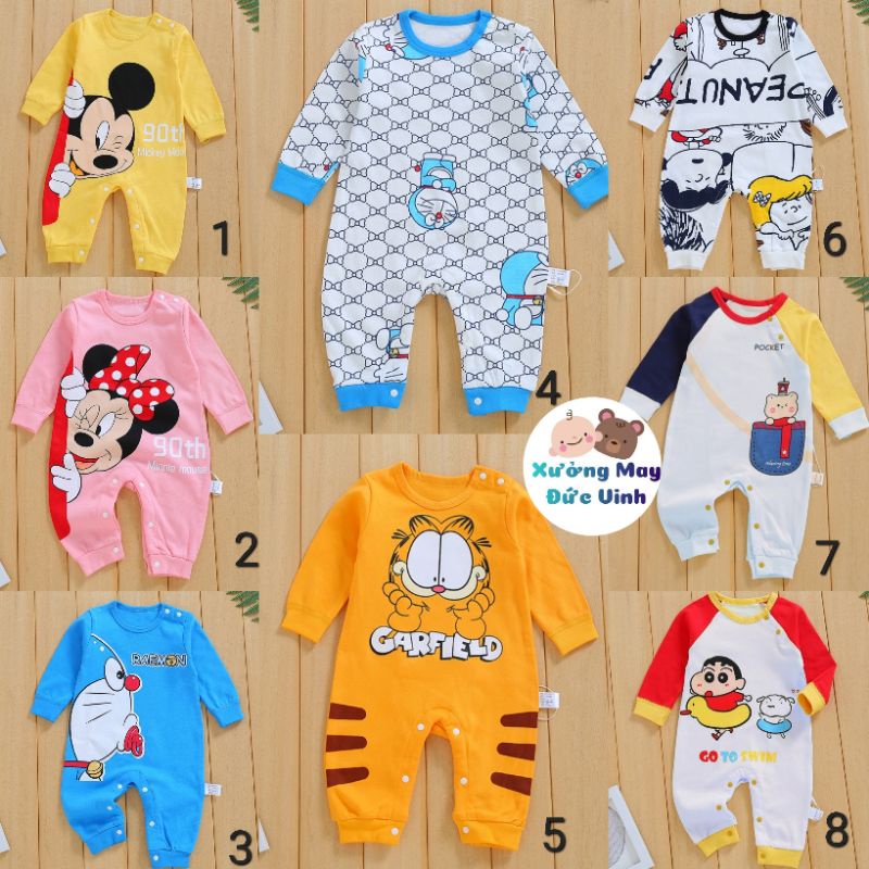 Bộ bodysuit cotton cho bé trai/bé gái