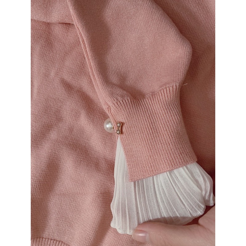 Áo len cổ bèo siêu xinh ulzzang