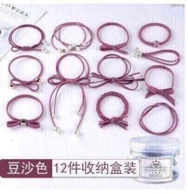 Hộp buộc tóc 12 cái