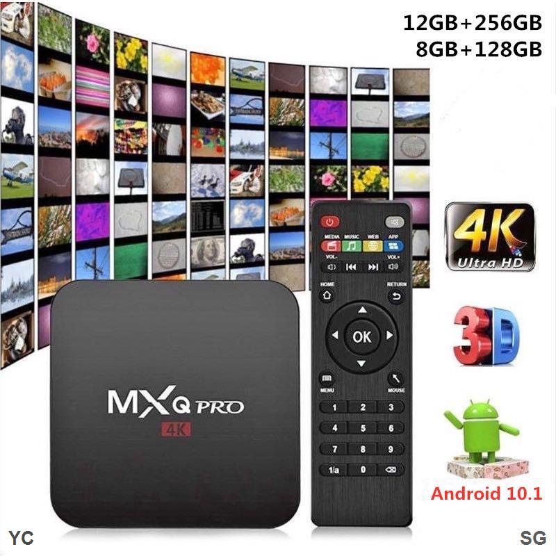 Đầu TV box MXQ Pro Thông Minh 16 + 256gb HD 4K 2.4Gw Wifi android10.1 KèM Phụ KiệN