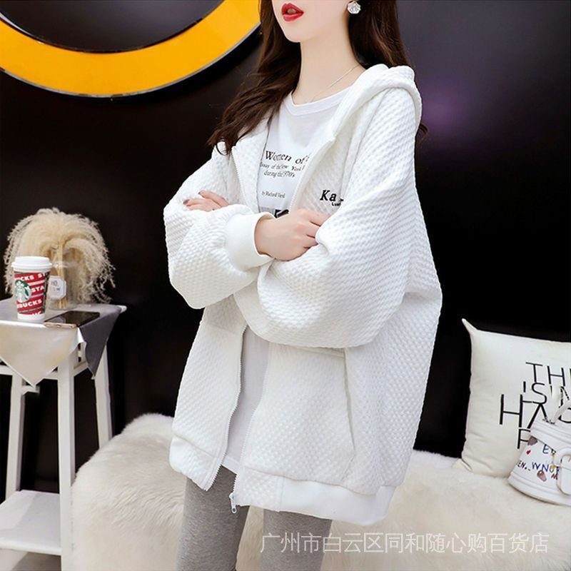 Áo Khoác Cardigan Có Khóa Kéo Dáng Rộng Phong Cách Phương Tây Thời Trang Thu Đông Hàng Mới Dành Cho Bạn Nữ