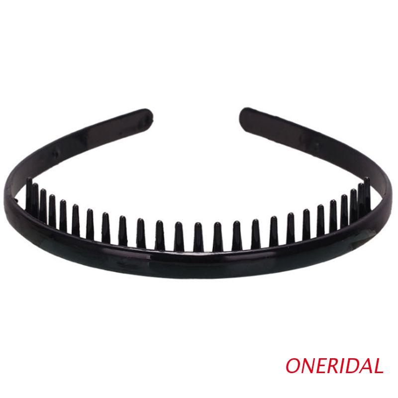 1 băng đô cài tóc bằng nhựa 8mm màu đen lấp lánh chống trượt DIY