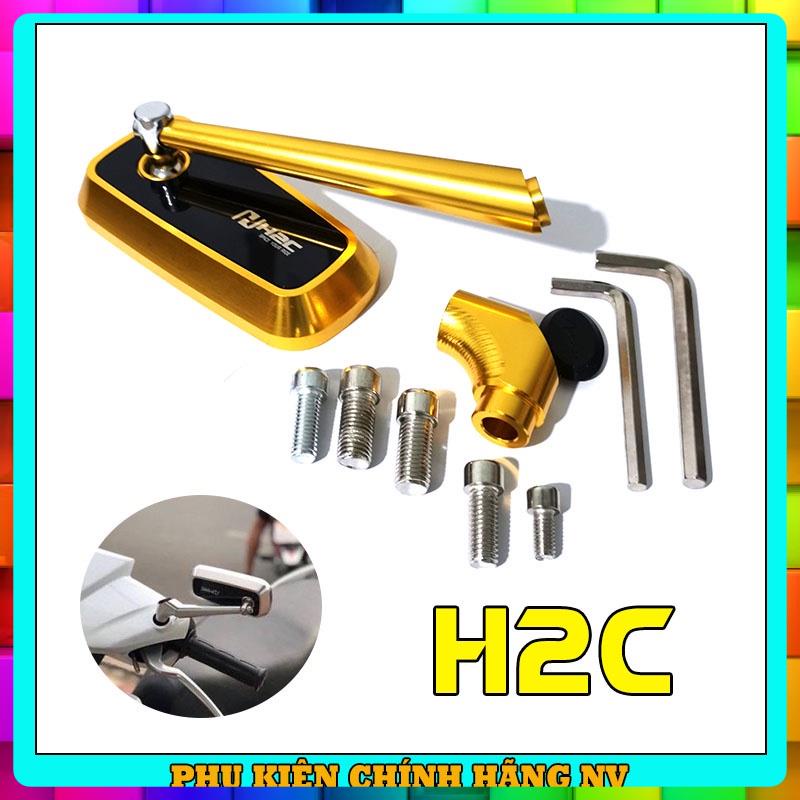 kính chiếu hậu xe máy thời trang Rizoma mẫu H2C chân 3D,cao cấp chính hãng h2c