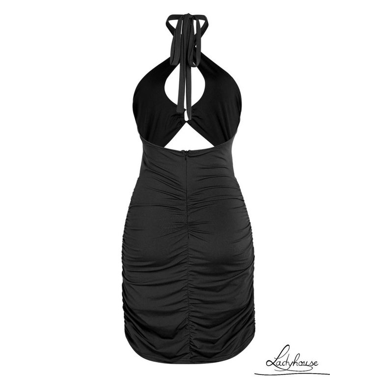 Ldd-đầm Sát Nách Khoét Rỗng Màu Trơn Quyến Rũ Màu Trơn Cho Nữ Màu Đen / Be / Cam