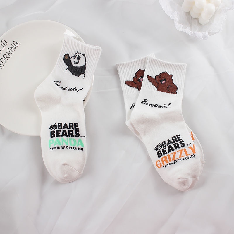 Đôi Vớ In Hình Gấu Trúc Bắc Cực Dễ Thương