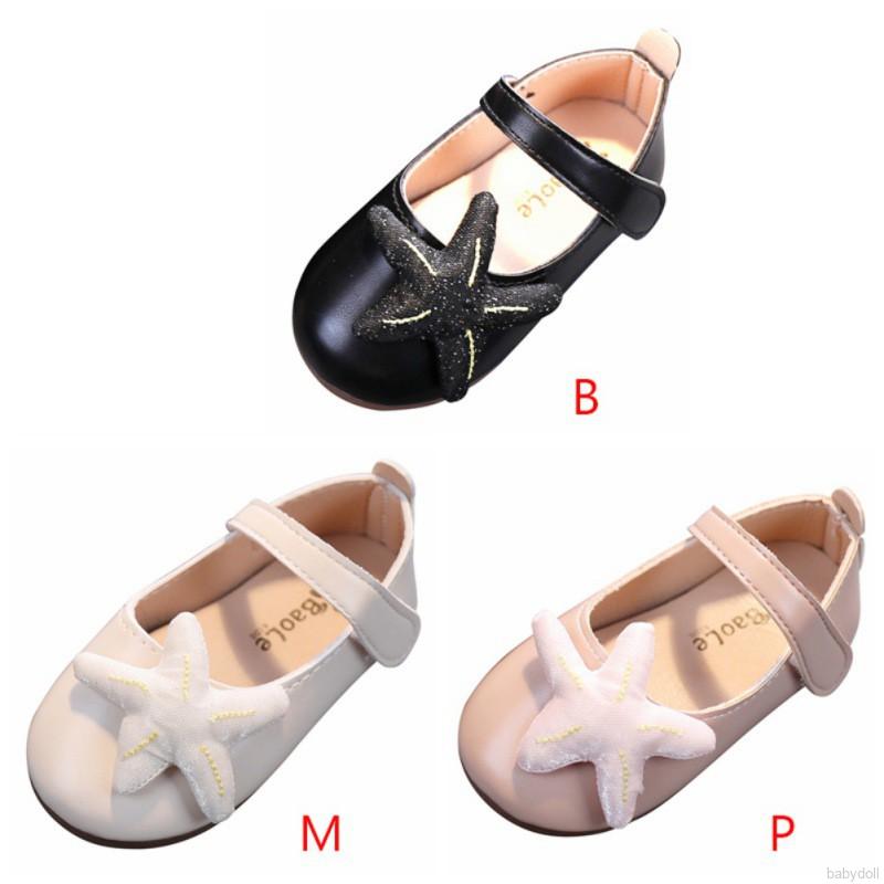 Girl Star Small Square Heel Princess Shoe Child Girls Soft Soles Non-slip Casual Shoe