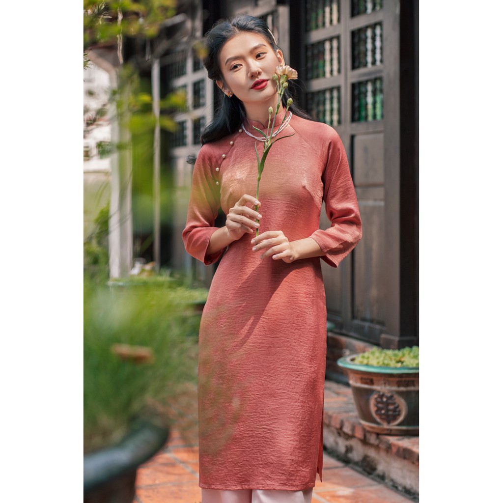 Sumire Store Áo dài Dáng xưa Yên Phương Hồng Gạch