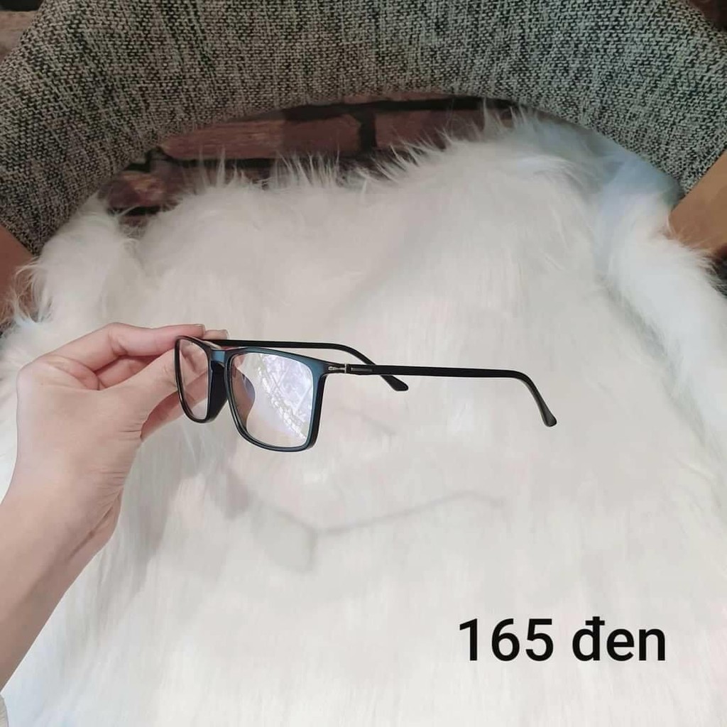 Kính mắt gọng kính cận chữ nhật nhựa dẻo j165 thời trang nam nữ