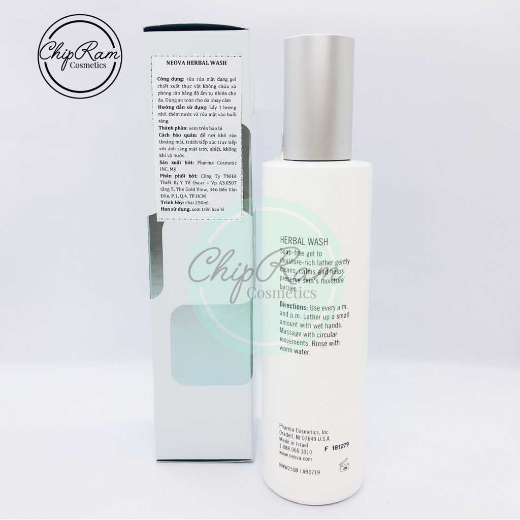 Sữa rửa mặt chiết xuất thực vật Neova Herbal Wash 250ml