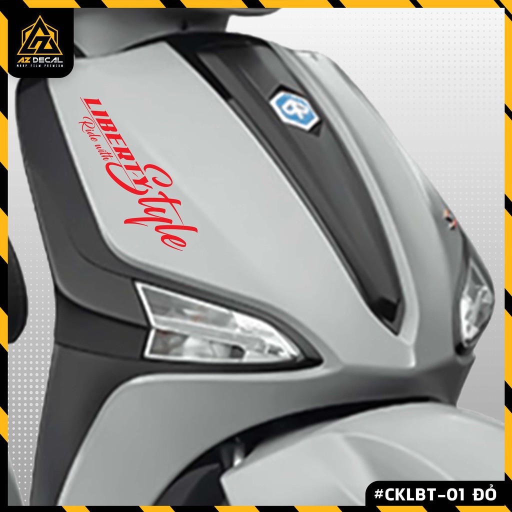 [Chọn Màu] Tem Xe Liberty Đẹp Chữ Ride With Style | CKLBT-01 | Decal Trang Trí Xe Cắt Sẵn, Dễ Dán
