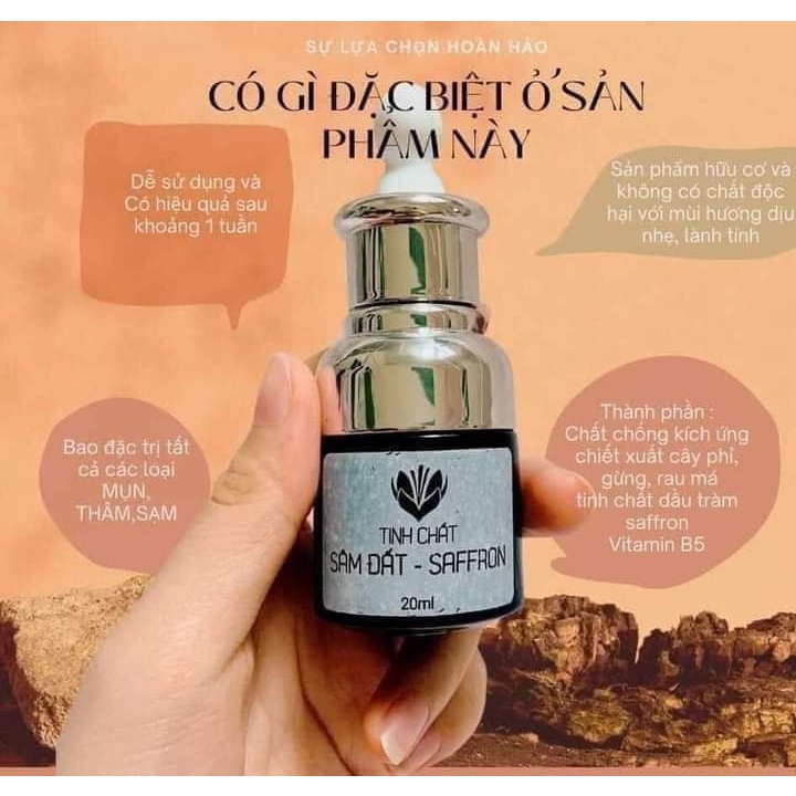 Tinh Chất Sâm Đất Saffron Dr Cell Giảm Mụn kích ứng, mụn viêm, mun do corticoid,Se Khít Lỗ Chân Lông 20ml - CL08