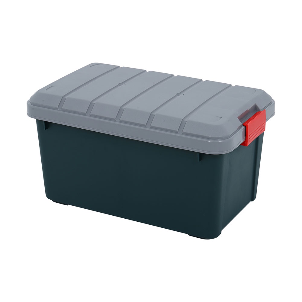 HomeBase STACKO thùng đựng đồ 60L bằng nhựa có nắp VIRA Thái Lan W61xD37xH33cm màu xanh lá