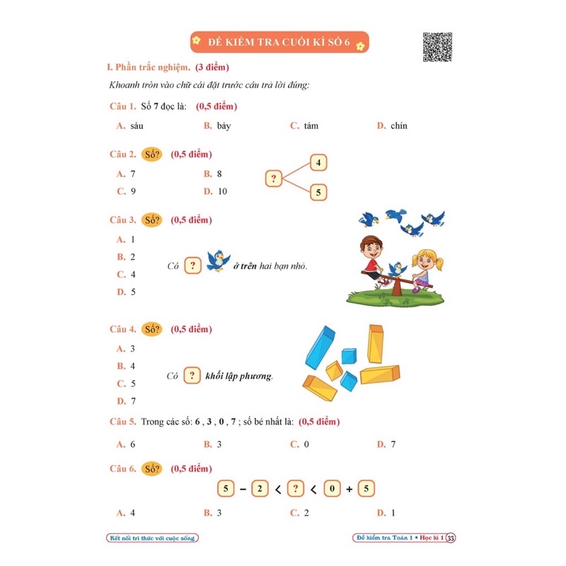 Sách Đề Kiểm Tra Toán 1 Kết Nối Tri Thức Với Cuộc Sống Tập 1