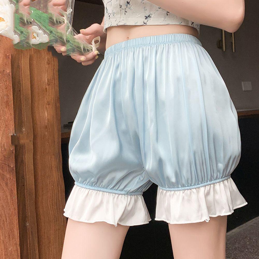 Dwayne Quần Short An Toàn Không Đường May Vải Lụa Satin Thoải Mái Phong Cách Lolita Cho Nữ