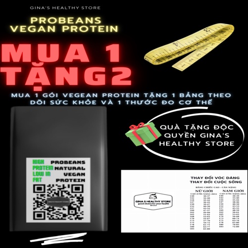 Vegan Protein Power Đạm Whey Thực Vật Hữu Cơ Organic-Bột Tăng Cơ Tập Gym/Tăng Cân/Giảm Mỡ  ProBeans-500g