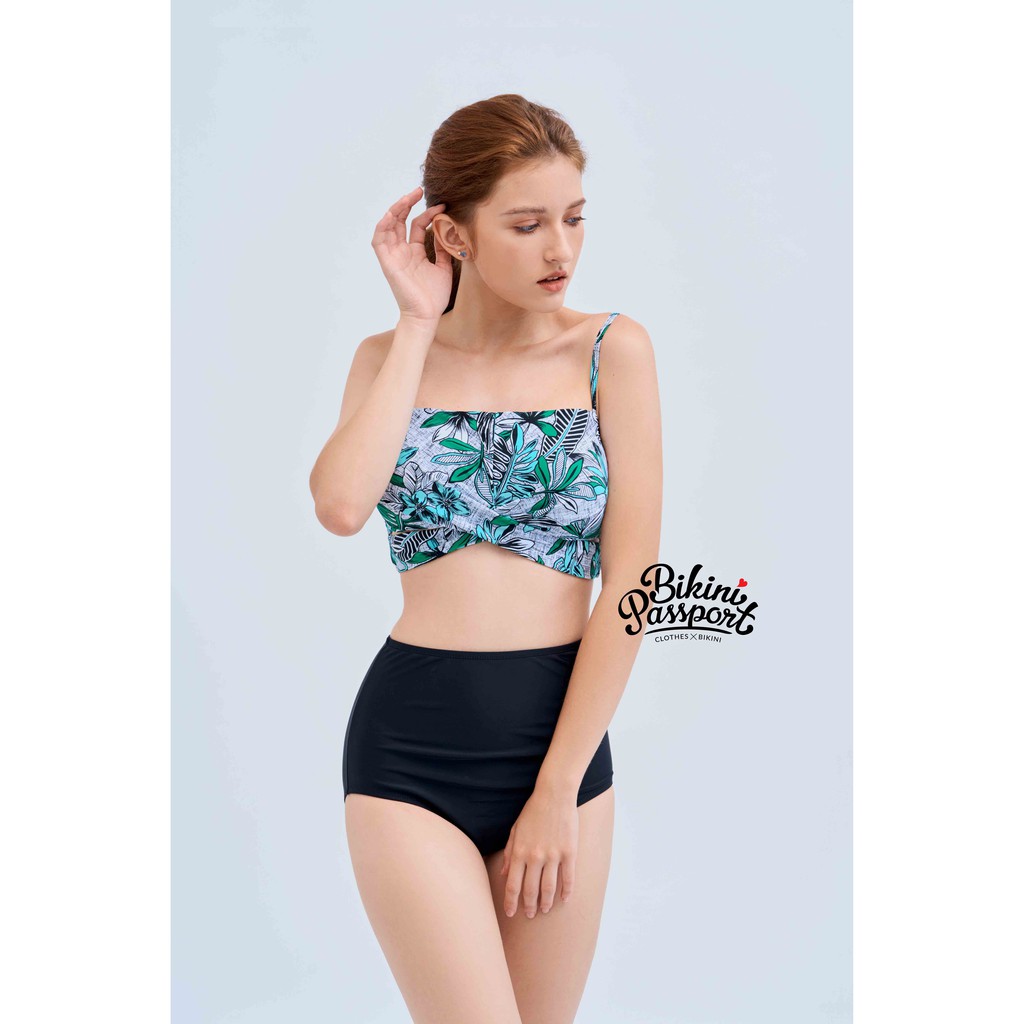 Áo bơi Nữ BIKINI PASSPORT kiểu dáng croptop hai dây- màu Xanh lá - BS371_GN | BigBuy360 - bigbuy360.vn