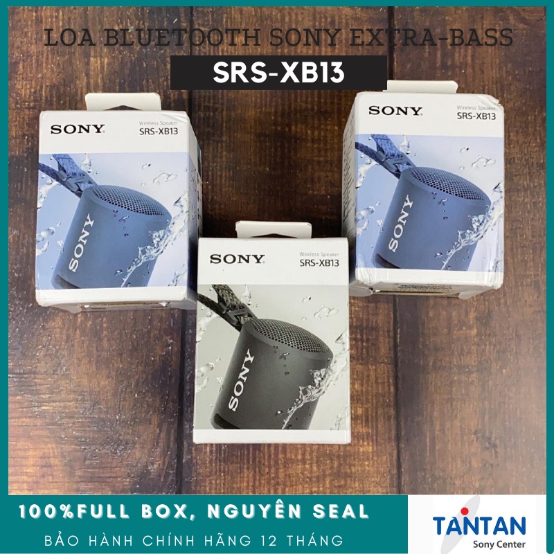 Loa BLUETOOTH EXTRA-BASS Sony SRS-XB13 | Chuẩn Kháng nước, bụi IP67 - Pin: 16h - Kết nối cùng lúc 2 loa - Cắm dây 253g.