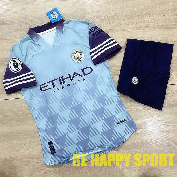 Đồ Đá Banh Mancity Xanh Lơ Gai Thái Đẹp Nhất - Đồ Đá Banh PP Bởi Be Happy Sport