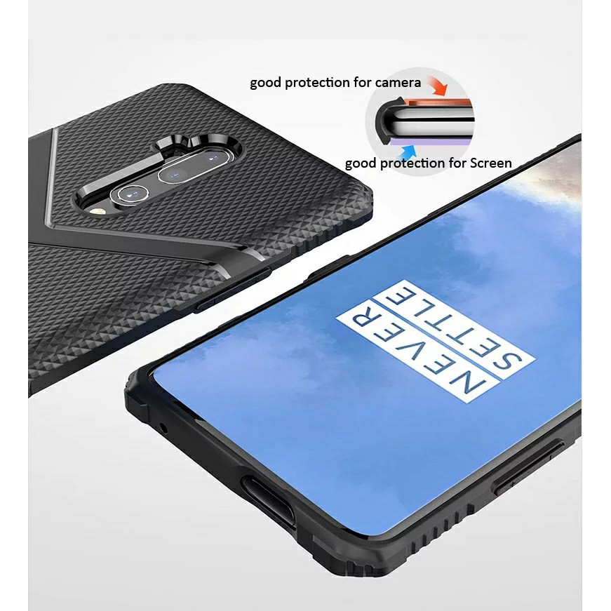Ốp lưng OnePlus 7T Pro / OnePlus 7 Pro chống sốc vân sần hầm hố siêu bền chống mồ hôi 1