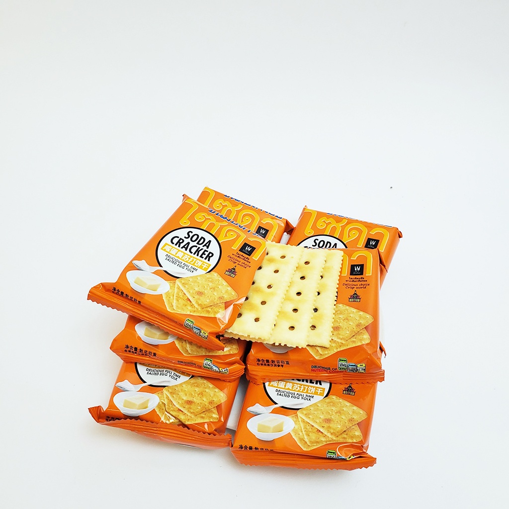 Bánh quy ăn kiêng Soda Cracker Thái Lan túi 400gr - Đồ ăn vặt cô nương béo