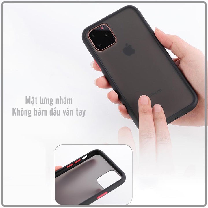 Ốp ROCK lưng nhám chống vân tay iPhone 6/7/8 6Plus/7Plus/8Plus X/Xs XR Xs max 11 11Pro 11Pro Max {Cung cấp sỉ toàn quốc}