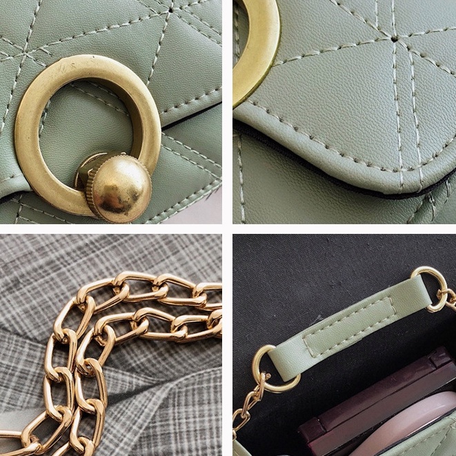 Túi vuông đeo chéo thời trang túi mini dây xích hàn quốc túi trần trám