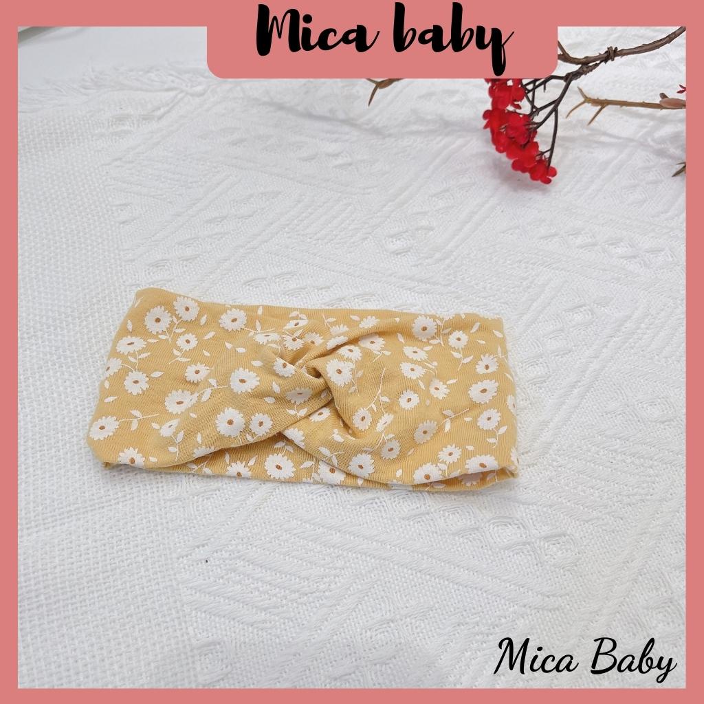 Mũ nón turban thắt nơ hoa vàng đáng yêu cho bé từ 6-10kg Mica baby MTB70