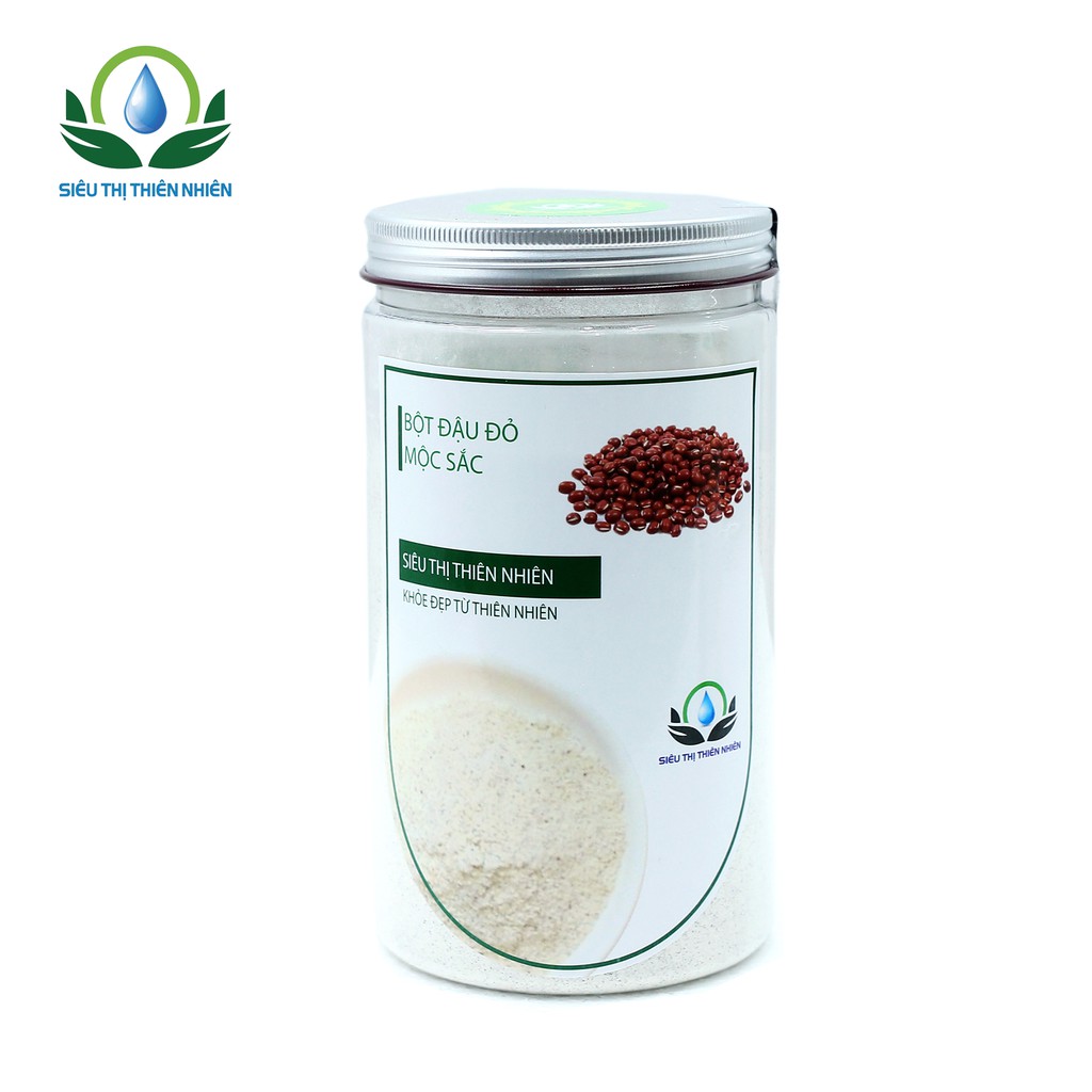 Bột đậu đỏ nguyên chất Mộc Sắc 1kg - 2 hộp 500g, đậu đỏ cao cấp của siêu thị thiên nhiên