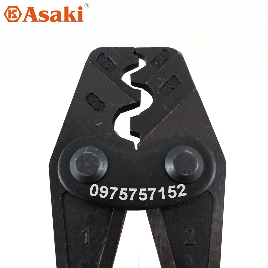 Kìm bấm cos 25L 5.5 -&gt; 25mm2 Asaki AK-9113 (Kềm bấm cốt 25L)