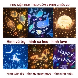 Đèn ngủ chiếu sao, cổ tích, đại dương, sinh nhật xoay tự động đèn ❤️FREESHIP sẵn hàng