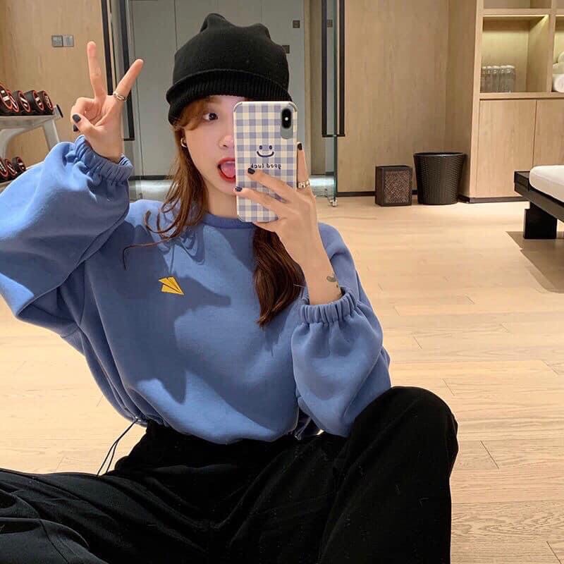 Áo nỉ bông dáng ngắn cho nữ | BigBuy360 - bigbuy360.vn