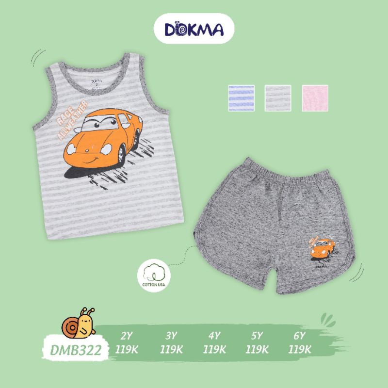 DOKMA 2022 - Bộ Ba Lỗ Kẻ cho bé trai, bé gái từ 2Y đến 6Y