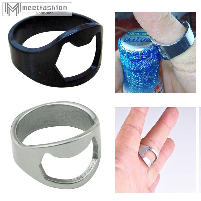 Nhẫn khui nắp chai hình nhẫn tròn sáng tạo bằng thép không gỉ