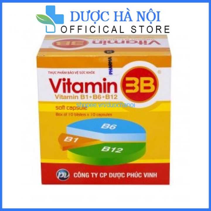 Viên uống Vitamin 3B giúp ăn ngon ngủ tốt, giảm đau nhức, tê bì chân tay hộp - 100 viên