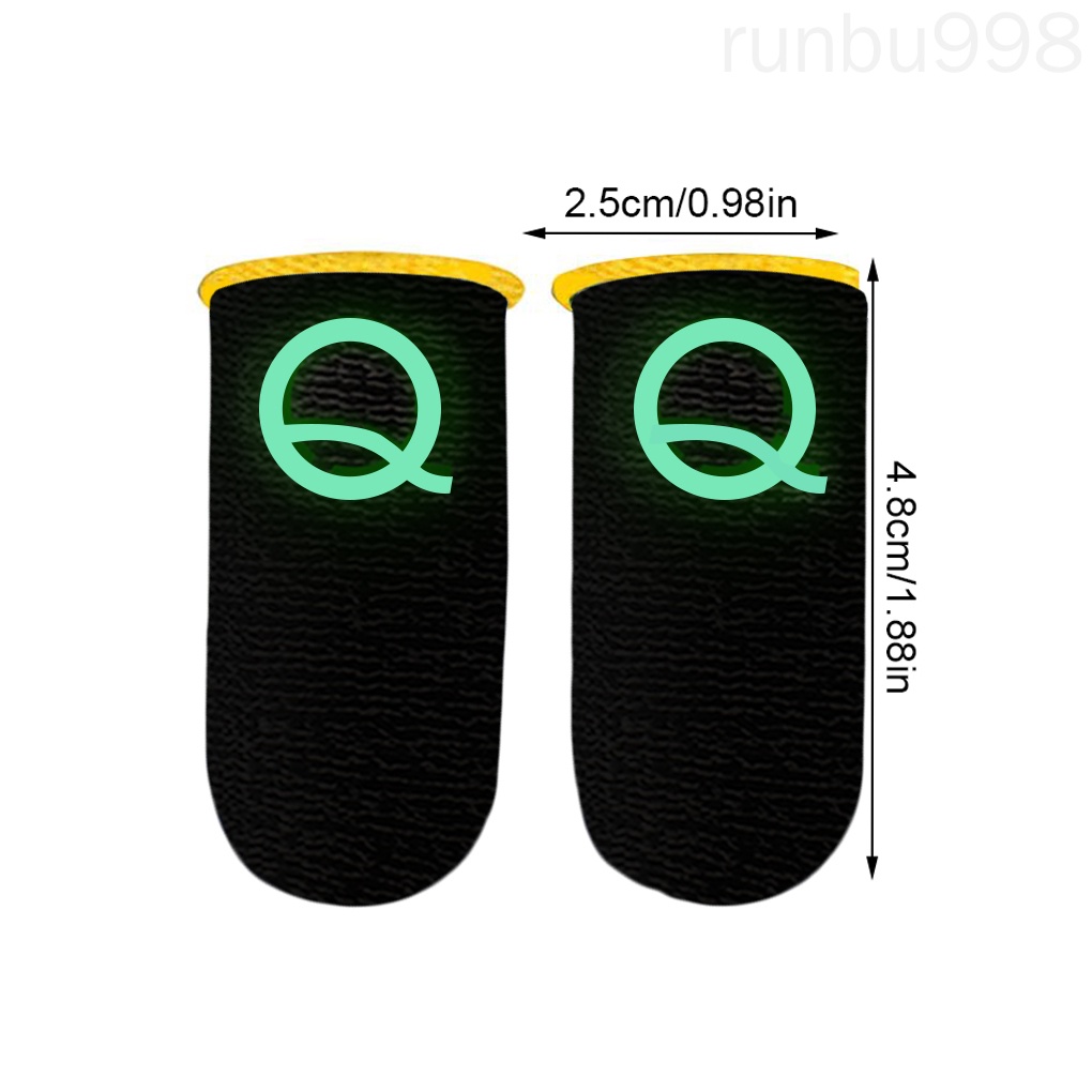 2 chiếc găng tay chơi game bằng nylon phát sáng có thể chạm màn hình cảm ứng