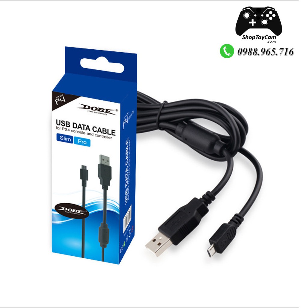 Cáp Cable Sạc USB Tay Cầm PS4 Dualshock 4 / Xbox One / Xbox One S / Hàng Xịn Kết Nối PC Laptop Dài 2M | TOP BÁN CHẠY