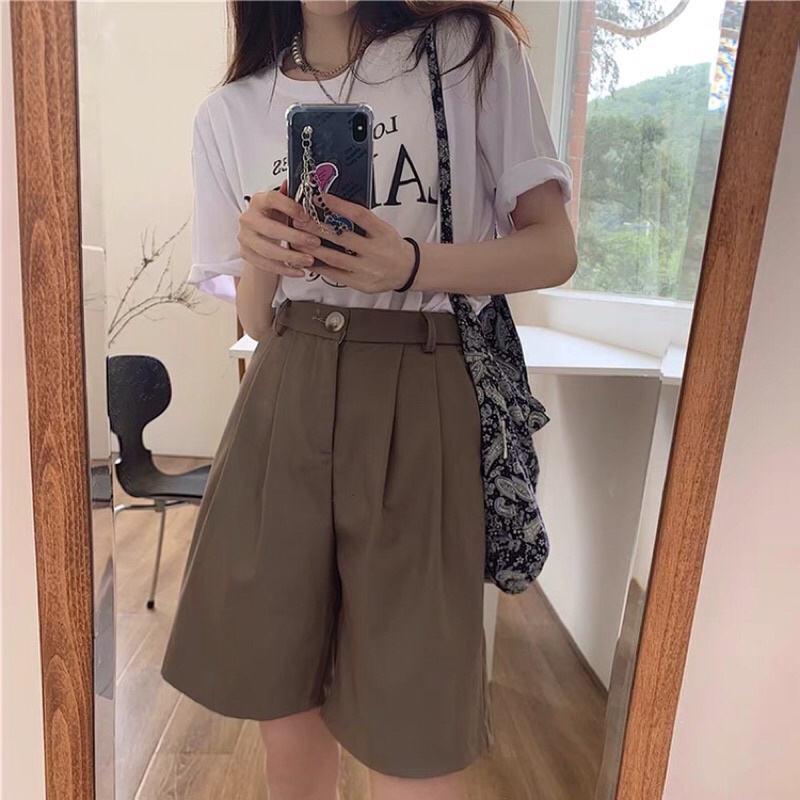 Quần short Nữ BY NKO Ống Rộng Lưng Cao, Quần Đùi Nữ Năng Động Trẻ Trung Q13 | BigBuy360 - bigbuy360.vn