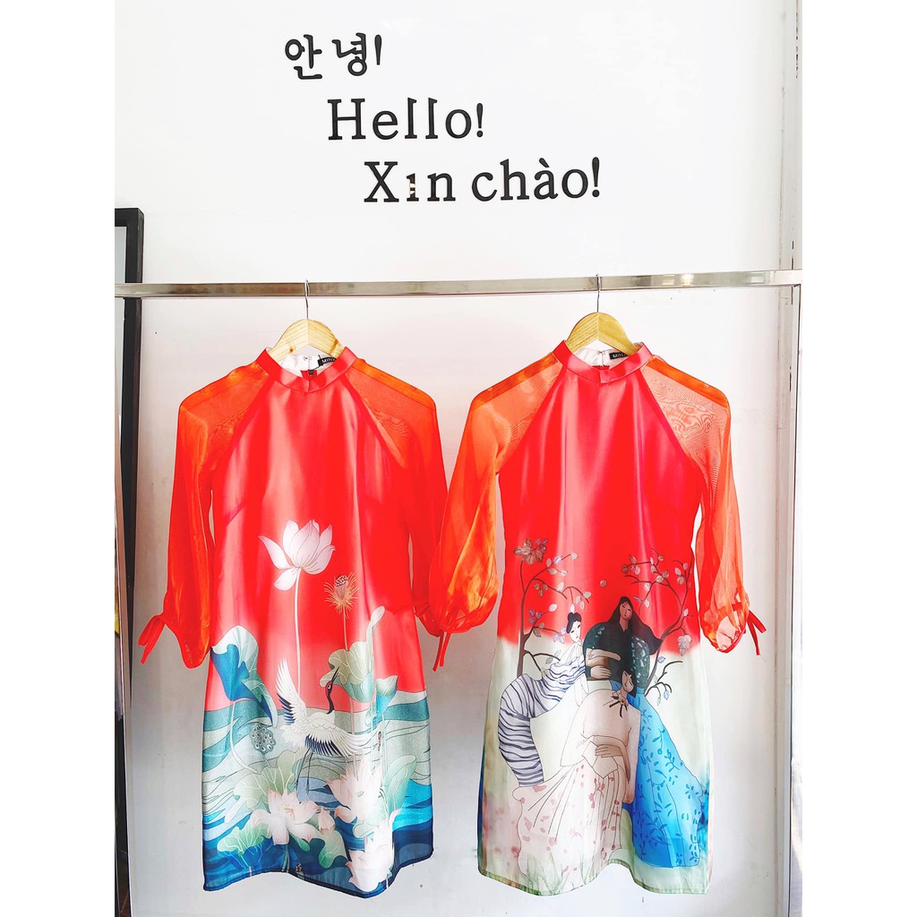 MINX - Đầm áo dài lụa Organza