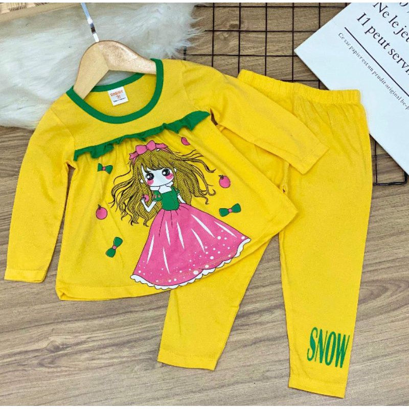 [9-20 KÝ] BỘ DÀI THUN COTTON XƯỢC PHOM BABAYDOLL IN HÌNH