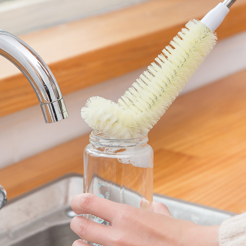 Cọ Rửa Ly Hai Đầu Hình Chữ L Không Cần Chết Vệ Sinh Tường Tiện Dụng