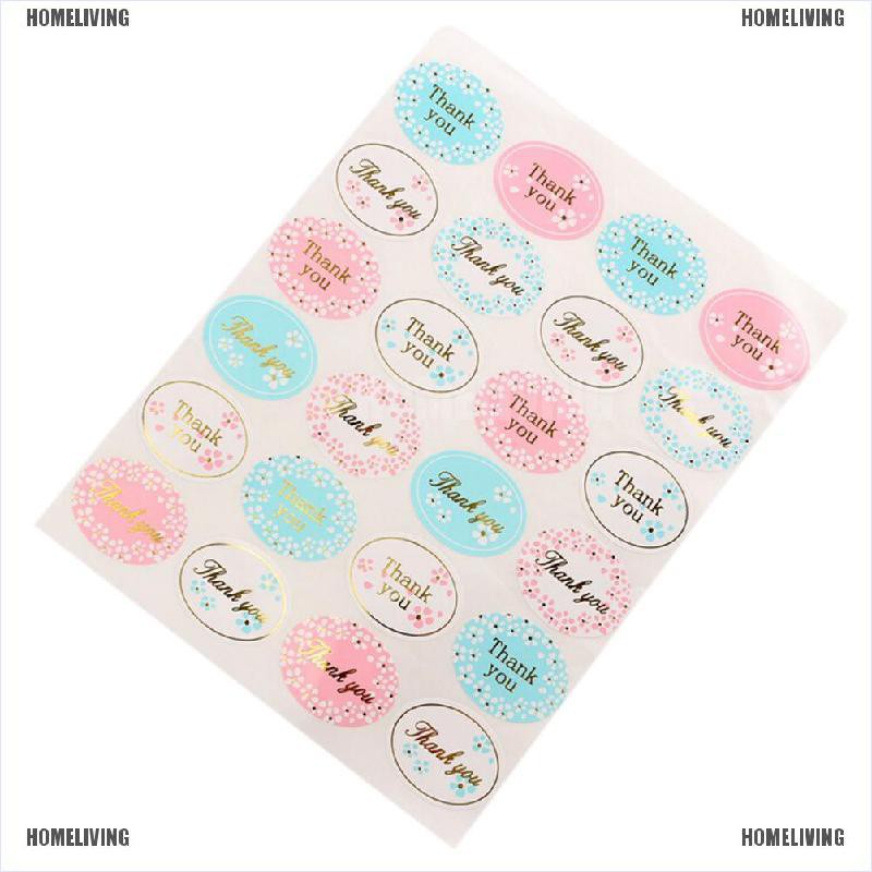 Bộ 24 Miếng Dán Hình Oval Màu Vàng In Chữ THANK YOU Độc Đáo Trang Trí Tiệc Cưới