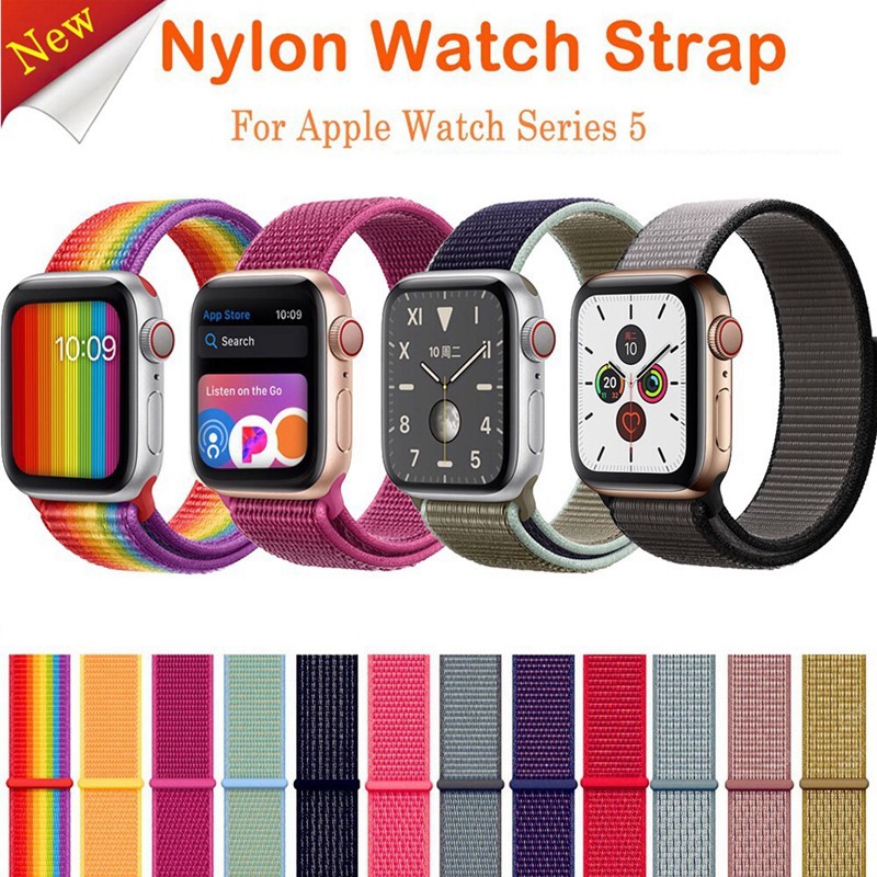 (38 Màu) Dây Đồng Hồ Nylon Mềm Cho Iwatch 5 / 4 / 38mm / T500 / U78Plus / T600S