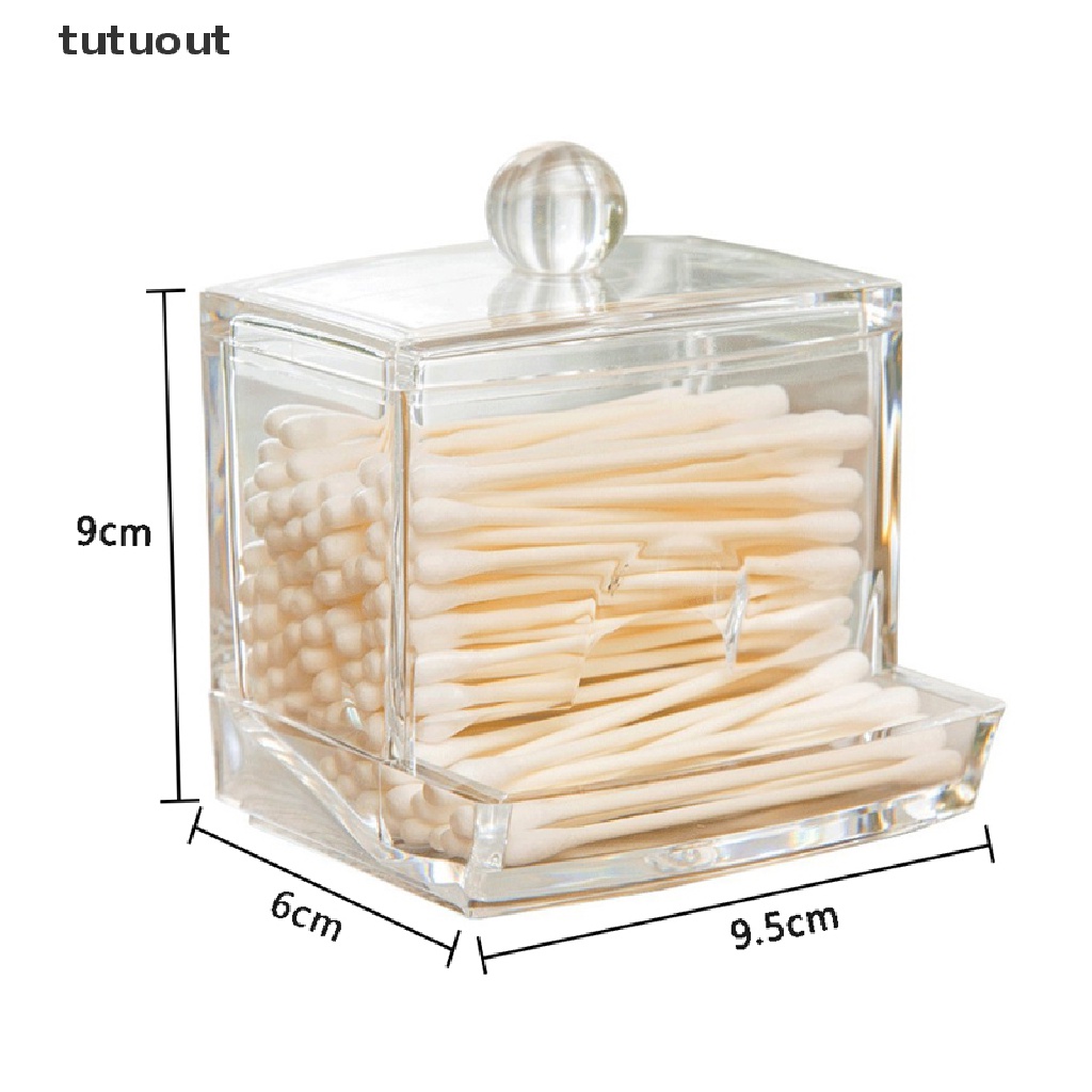 Hộp Đựng Bông Tăm Bằng Acrylic Trong Suốt Tiện Dụng