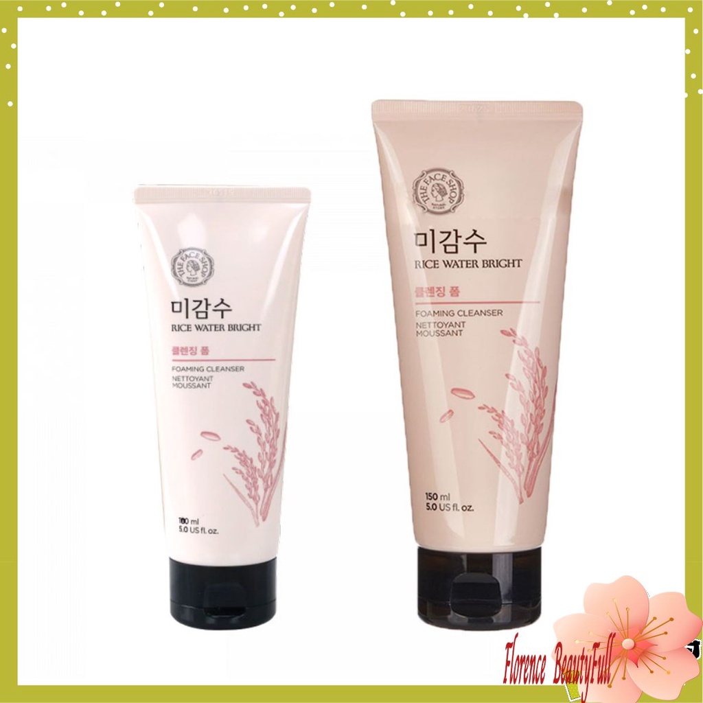 SỮA RỬA MẶT TRẮNG DA The Face Shop Rice Water Bright Cleansing Foam 100ml+150ml