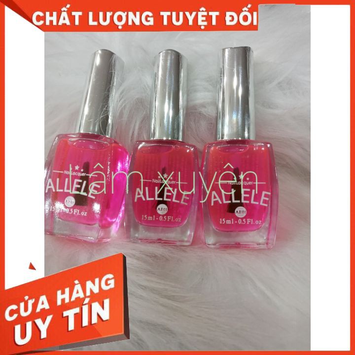 Sơn móng tay dưỡng nail bóng trắng, bóng hồng Alele 15ml FREESHIP  sơn mau khô , không bong tróc , giữ bền màu lâu.