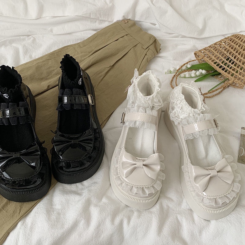 Giày Da Mary Jane Đế Dày Thoải Mái Phong Cách Jk Nhật Bản Dễ Thương Cho Nữ Sinh